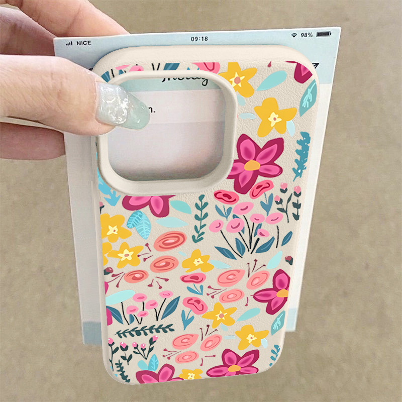 Phone Cases Unique - الزهور الملونة جراب هاتف آيفون الهواء