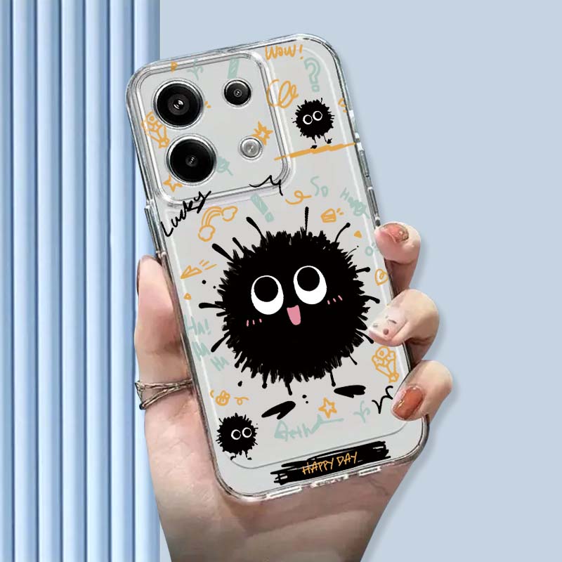 Xiaomi Poco X6 - غطاء هاتف شفاف من TPU بنمط