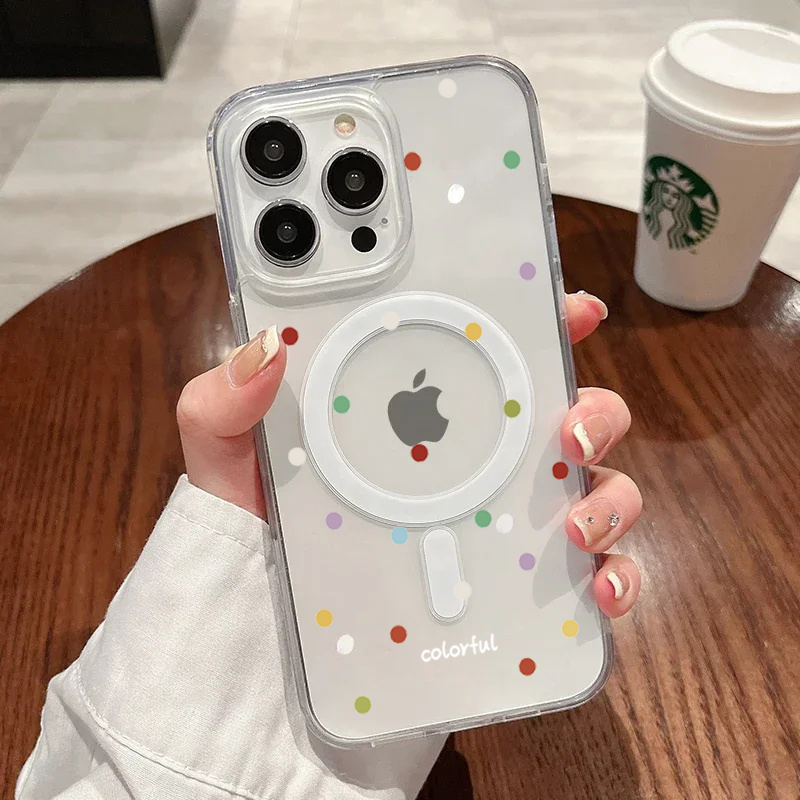 Phone Cases Unique - INS الكورية الإبداعية الملونة موجة النقاط