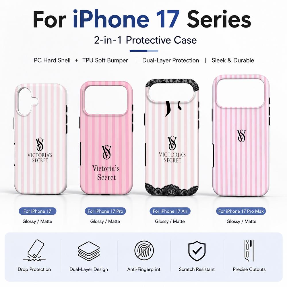 Phone Cases For Iphone 17 - غطاء هاتف رائع من فيكتوريا سيكريت