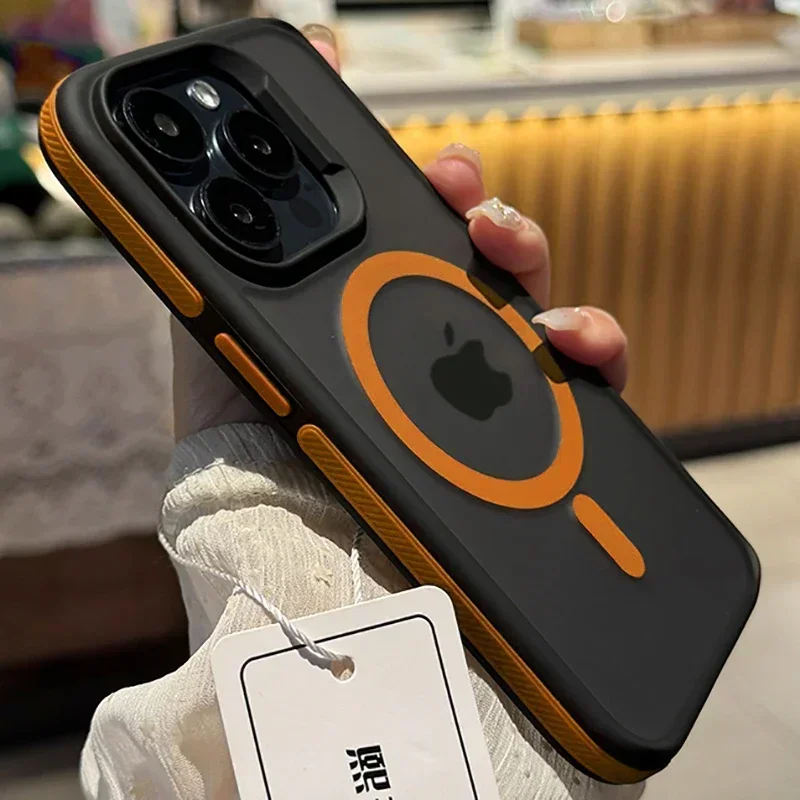 Matte Frosted Case - جراب هاتف مغناطيسي جديد بلونين غير