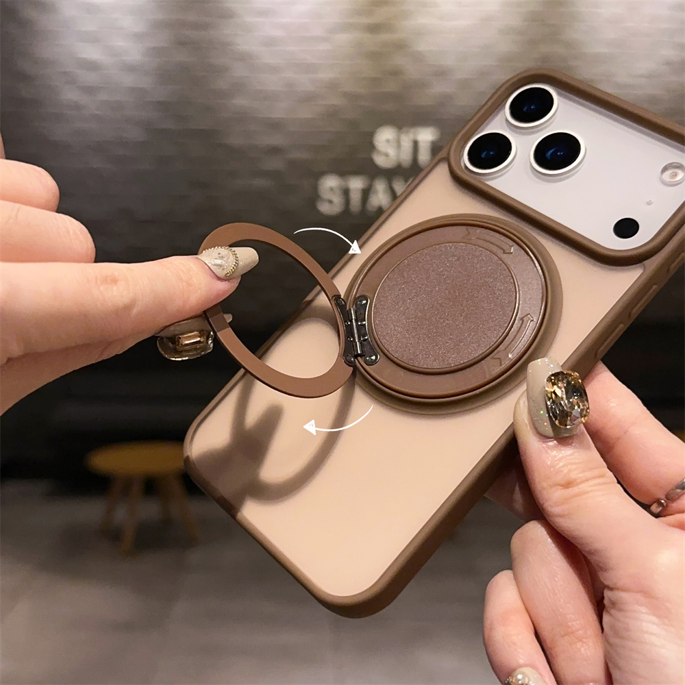 Matte Frosted Case - حافظة مغناطيسية دوارة 360 درجة لهواتف
