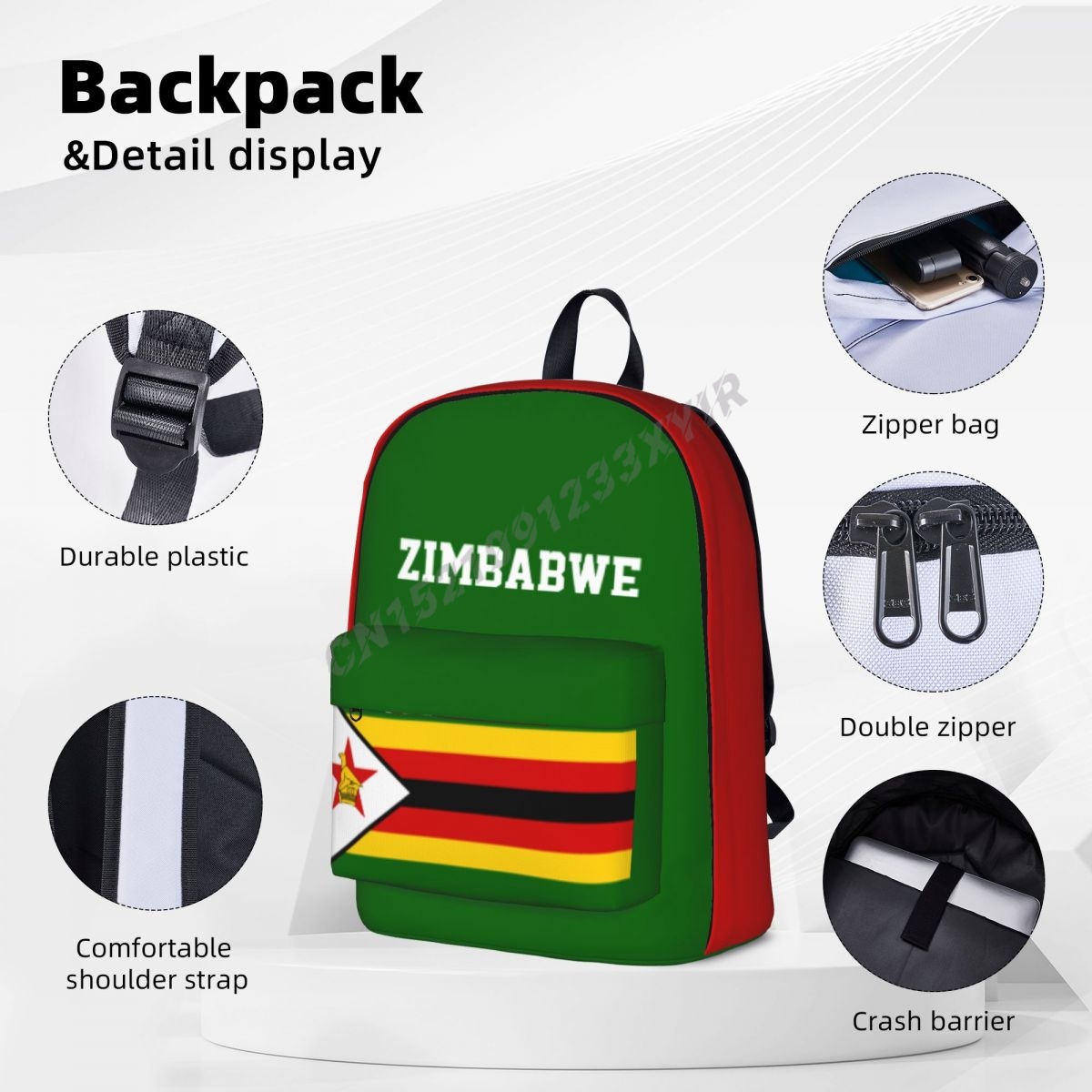 حقيبة ظهر للجنسين علم زيمبابوي - مراجعة Phone Cases Zimbabwe وسعره